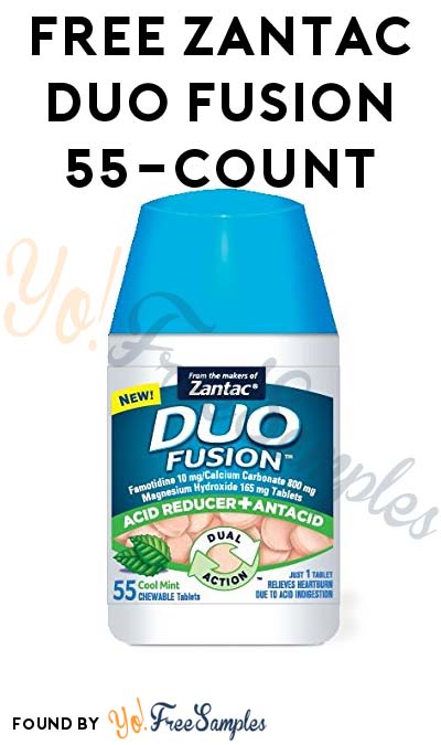 FREE Zantac Duo Fusion 55 Count At Most Stores Rebate Required Yo 