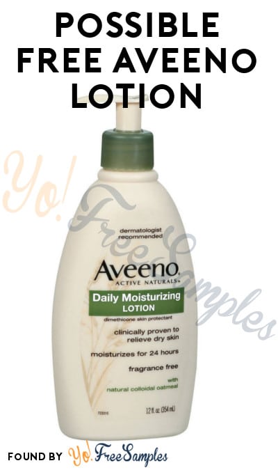 Possible FREE Aveeno Body Lotion From Home Tester Club (Survey Required)