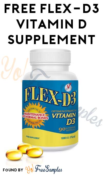 FREE Flex-D3 Vitamin D Supplement From PharmEthicals (Email Confirmation Required)