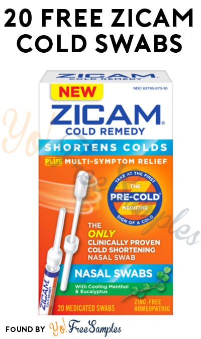 20 FREE Zicam Cold Remedy Nasal Swabs (Must Apply With Crowdtap)