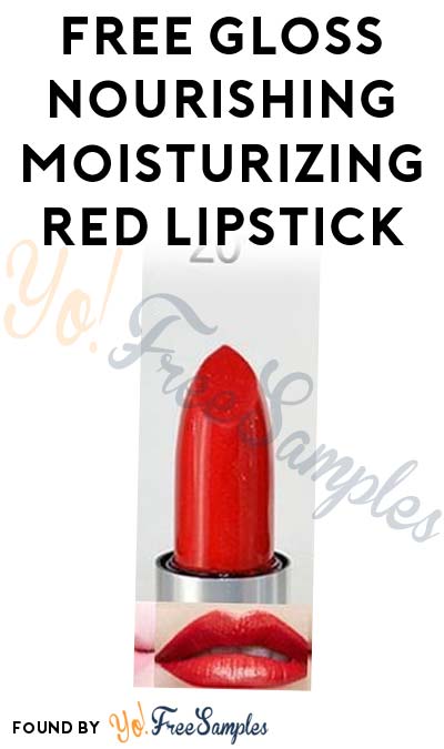 FREE Gloss Nourishing Moisturizing Red Lipstick