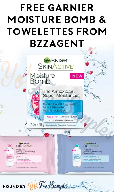 Possible FREE Garnier SkinActive Moisture Bomb & Micellar Towelettes From BzzAgent
