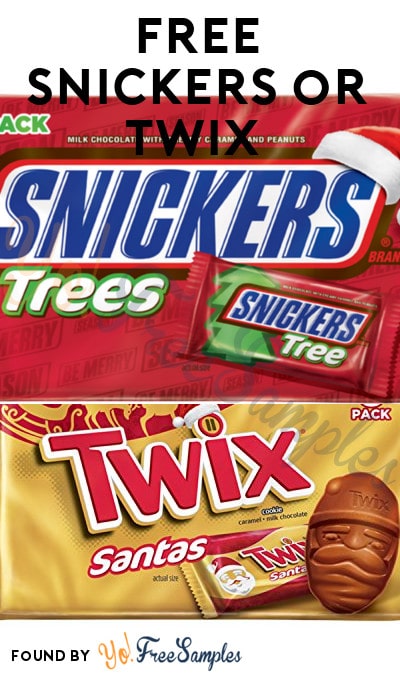 FREE Snickers Tree or Twix Santa Singles At Kroger & Affiliates Thursday & Friday