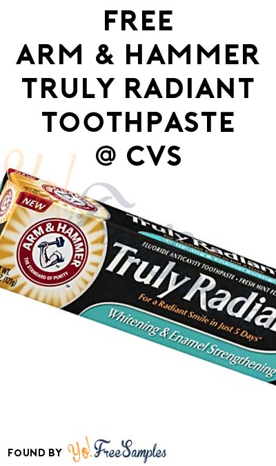 FREE Arm & Hammer Truly Radiant Toothpaste At CVS (Coupon Required)