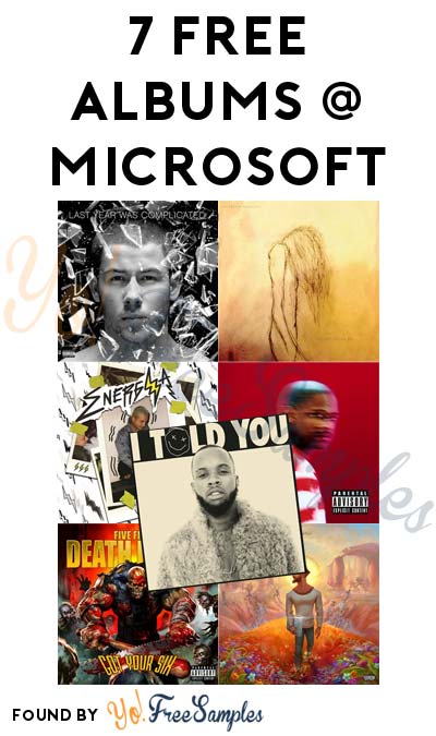 FREE Nick Jonas, The Pretty Reckless, J. Balvin, Yg, Five Finger Death Punch, Jon Bellion & Tory Lanez Albums From Microsoft Store