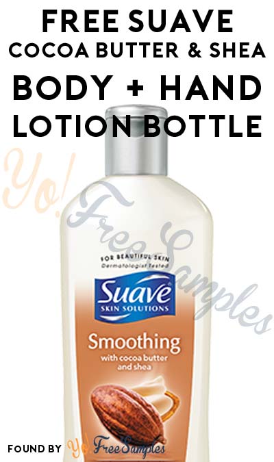 FREE Suave Cocoa Butter & Shea Body + Hand Lotion 10 oz Bottle From Family Dollar Today (12/2) At 12PM EST / 11AM CST / 9AM PST (Facebook / Not Mobile Friendly)