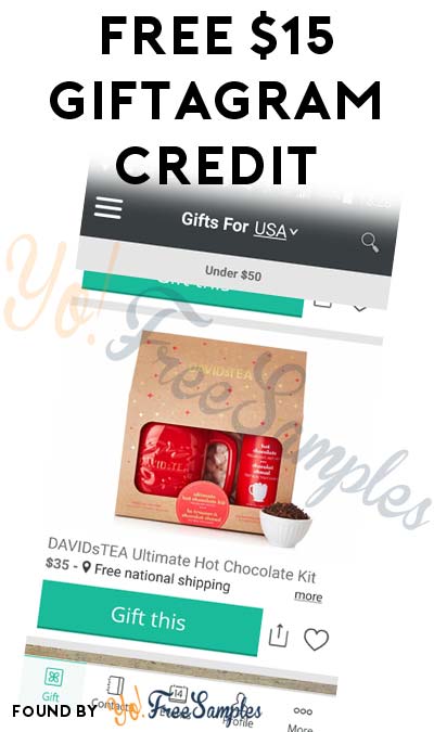 FREE $15 Giftagram Credit (Mobile App Required)