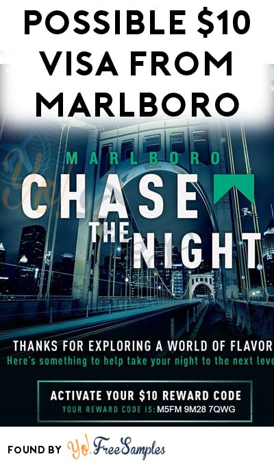 Possible FREE Marlboro $10 Visa Reward Code (Check Your Email)