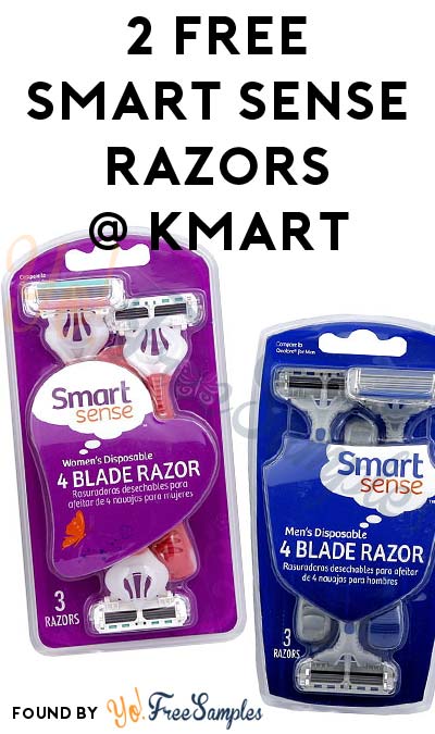2 FREE Smart Sense Razor Women or Men’s 3-Packs After In-Store Pick Up & Kmart Cashback