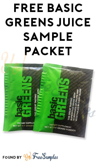 FREE Basic Greens Juice Sample Packet
