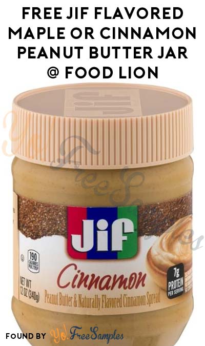 FREE Jif Flavored Maple or Cinnamon Peanut Butter Jar (Food Lion MVP Members)