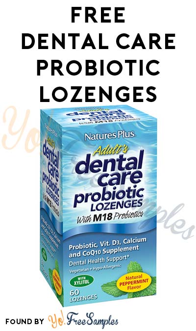 FREE Peppermint Dental Care Probiotic Lozenges