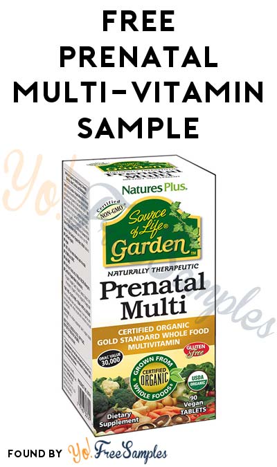 FREE Prenatal Multi-Vitamin Sample From Source of Life Garden