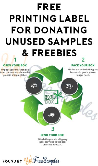 FREE Printing Label For Donating Unused Samples & Freebies
