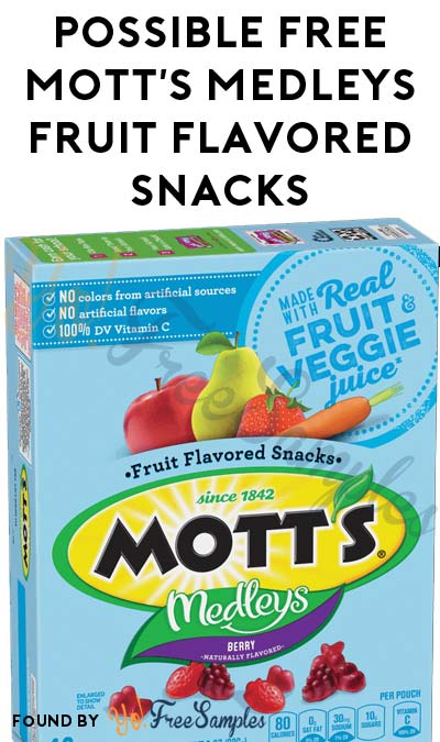 Possible FREE Mott’s Medleys Fruit Flavored Snacks From Pillsbury (Existing Pillsbury Members Only)