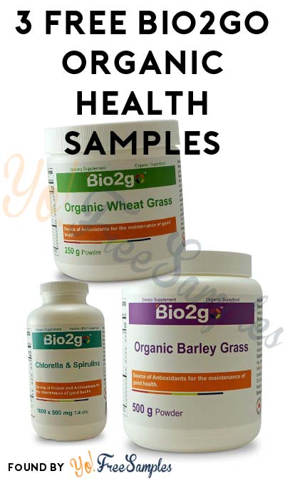 3 FREE Bio2go Organic Health Samples
