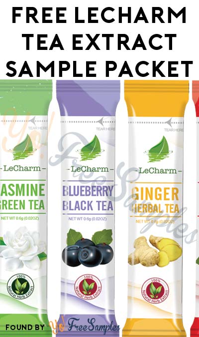 Backordered But Still Active: FREE LeCharm Tea Extract Flavor Sample [Verified Received By Mail]