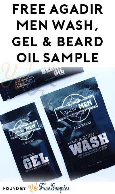 FREE Agadir Men Wash, Gel & Beard Oil Sample