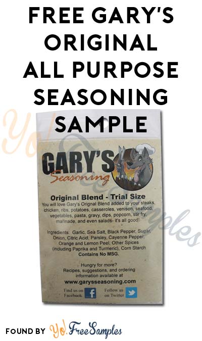 FREE Gary’s Original All Purpose Seasoning Sample [Verified Received By Mail]