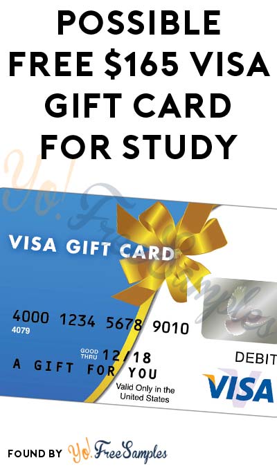 Possible FREE $165 VISA Gift Card For Participating In National Data Research Study (Survey & Study Required)