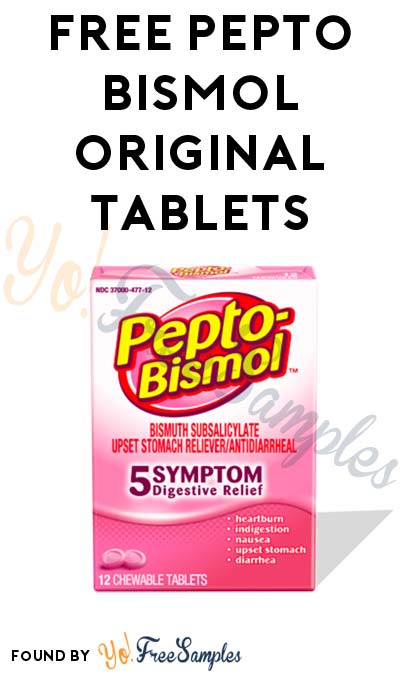 FREE Pepto Bismol Original Tablets (Facebook Share Required)