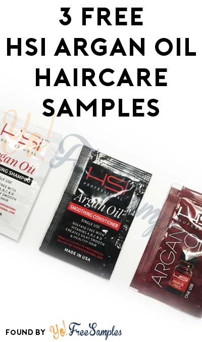 $0.83 Cost: 3 Nearly FREE HSI Argan Oil Haircare Samples [Verified Received By Mail]
