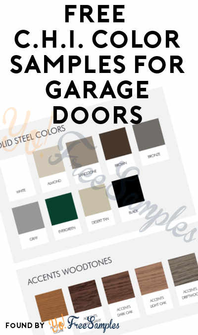 FREE C.H.I. Color Samples For Garage Doors