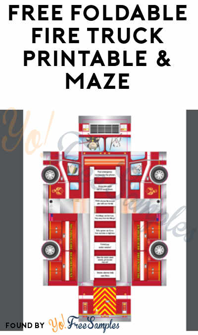 FREE Foldable Fire Truck Printable Maze