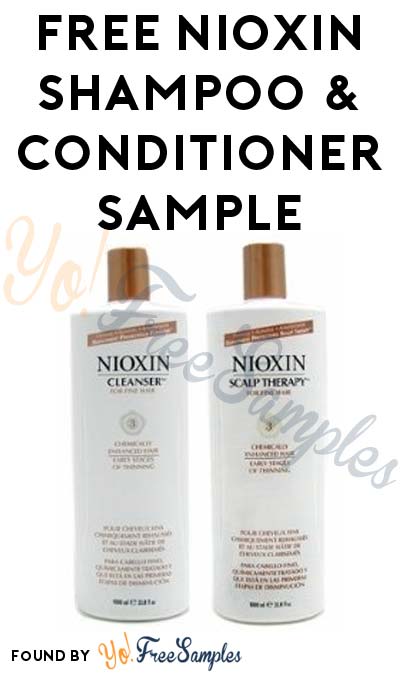 FREE NIOXIN Shampoo & Conditioner Sample [Verified Received By Mail]