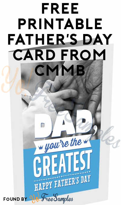 FREE Printable Father’s Day Card From CMMB
