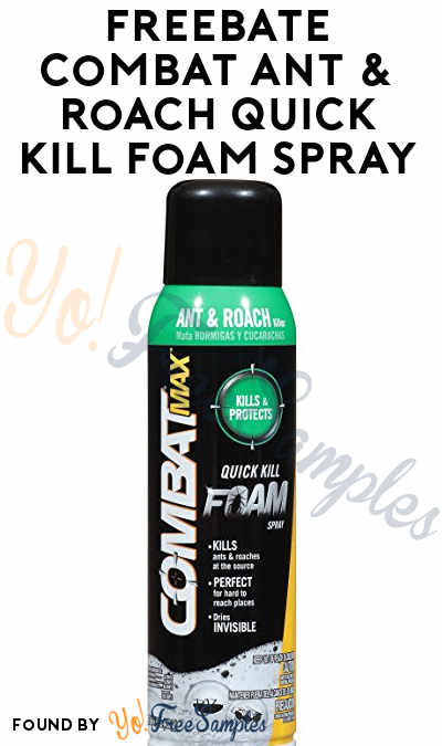 FREEBATE Combat Ant & Roach Quick Kill Foam Spray After Rebate At Most Retailers (Walmart, CVS, Meijer, Kmart, etc)