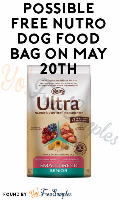 THIS MORNING (5/20): FREE Nutro Dog Food Bag On May 20th