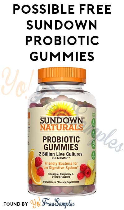 Possible FREE Sundown Naturals Probiotic Gummies (Smiley360)