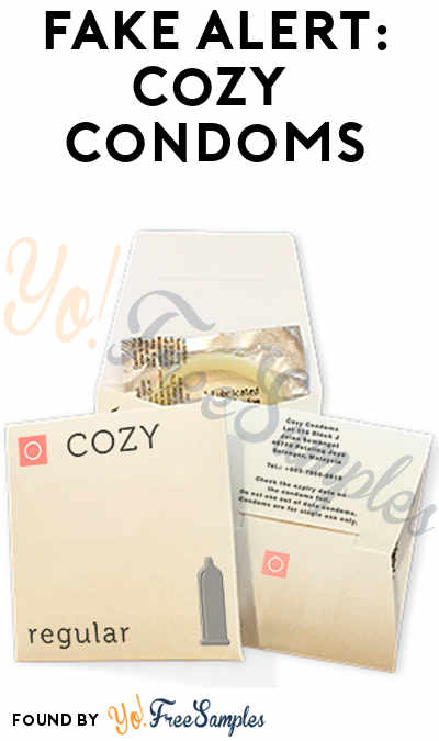 FAKE ALERT: Cozy Condoms, Lubricant & Any Samples On Their Website