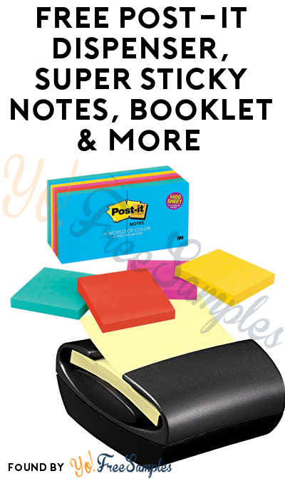 FREE Post-It Dispenser, Super Sticky Notes, Booklet & More (Apply To HouseParty.com)