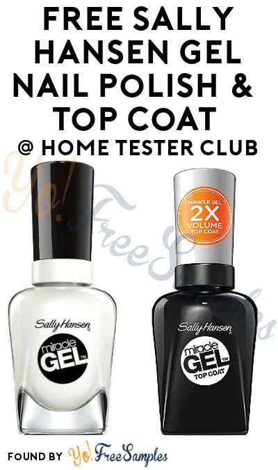 FREE Sally Hansen No Light Gel Nail Polish & Top Coat From Home Tester Club (Survey Required)