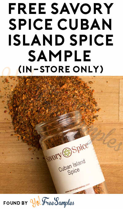 FREE Savory Spice Cuban Island Spice Sample (In-Store Only)