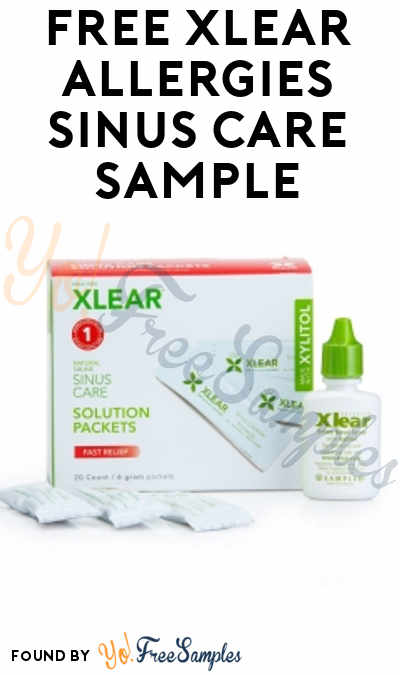 Error Message: FREE Xlear Allergies Sinus Care Sample