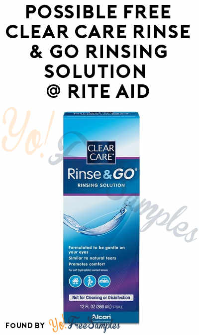 Possible FREE Clear Care Rinse & Go Rinsing Solution At Rite Aid (Clearance Pricing & Coupon Required)