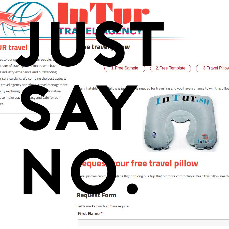 FAKE ALERT: Anything From The InTur Travel Agency Slippers, Cosmetic Bag, Travel Pillow, Pen & Other Offers