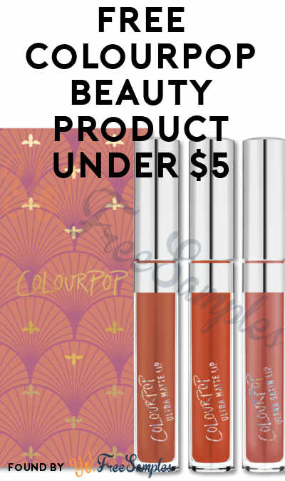 Promo Codes Disabled: FREE ColourPop Beauty Product Under $5 (Email Confirmation Required)
