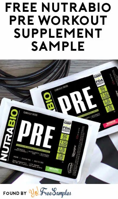 FREE NutraBio Pre Workout Supplement Sample