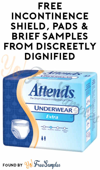 FREE Incontinence Shield, Pads & Brief Samples From Discreetly Dignified