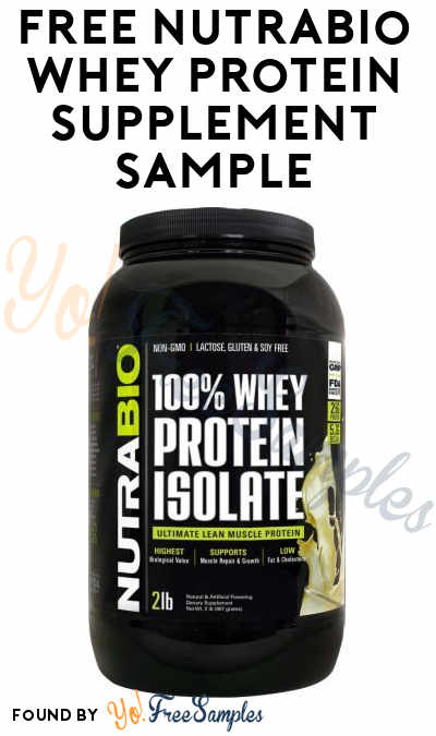 FREE NutraBio Whey Protein Supplement Sample
