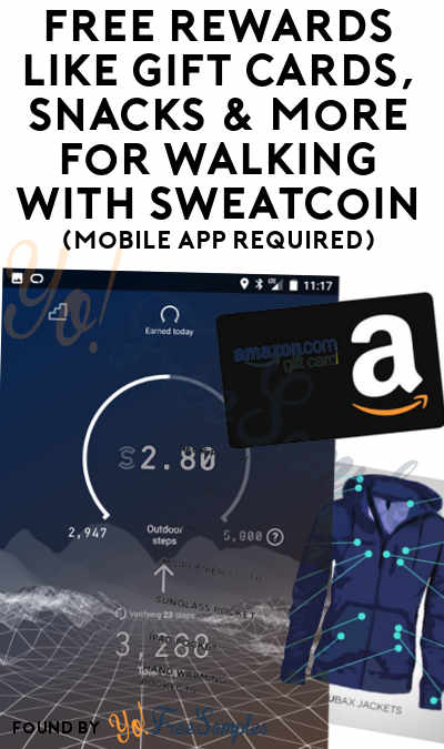 FREE Rewards Like Paypal Cash, Gift Cards, Snacks & More For Walking With Sweatcoin (Mobile App Required)