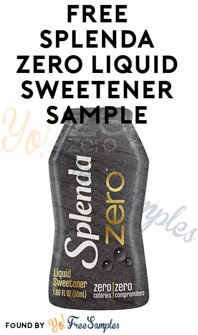 FREE SPLENDA ZERO Liquid Sweetener Sample From CrowdTap (Mission Required)