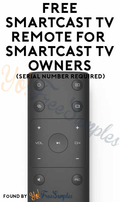 FREE SmartCast TV Remote For M/P Series SmartCast TV Owners (Serial Number Required)