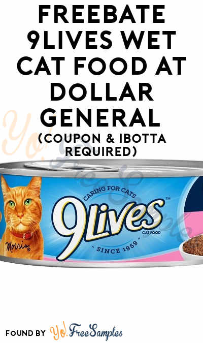 FREEBATE 9Lives Wet Cat Food At Dollar General (Coupon & Ibotta Required)
