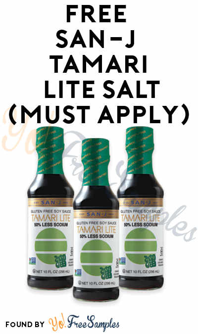 FREE San-J Tamari Lite Salt (Mom Ambassador Membership Required)