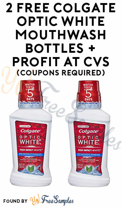 2 FREE Colgate Optic White Mouthwash Bottles + Profit At CVS (Coupons Required)